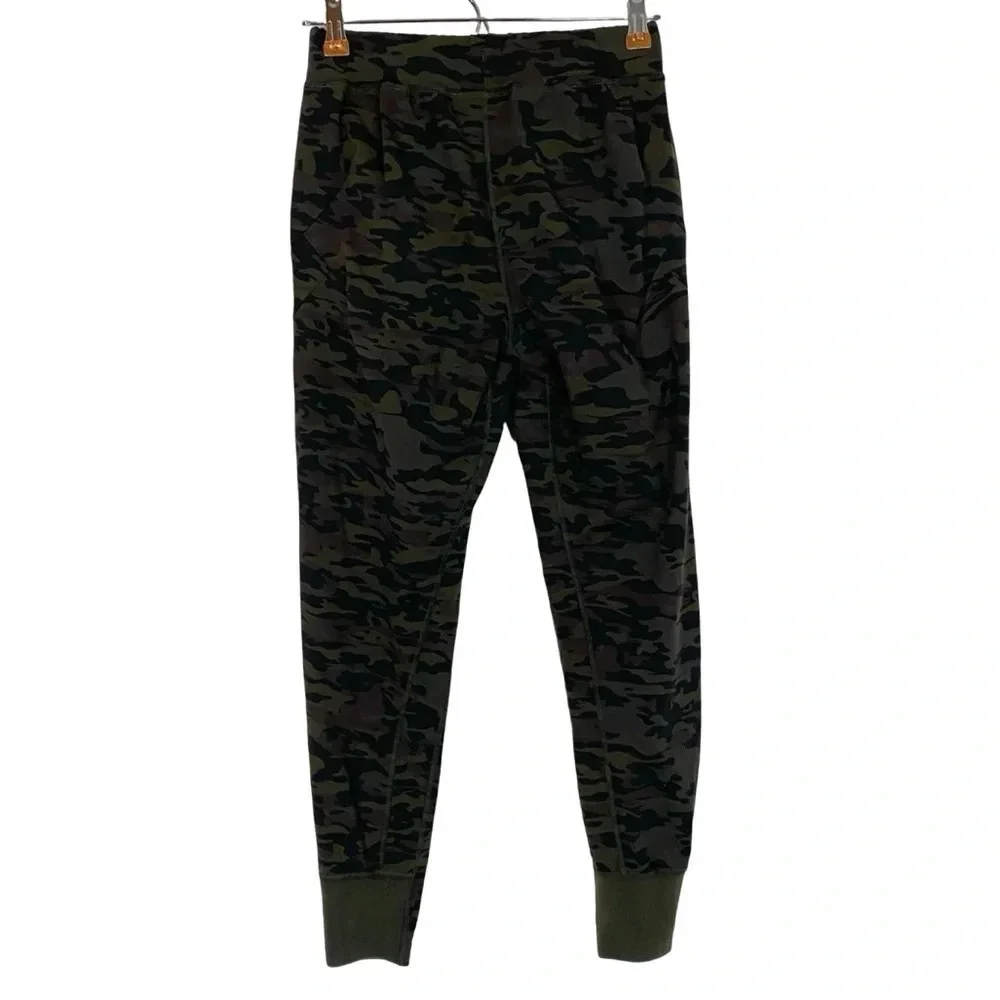 Alphalete Camo Jogger Pants Womens XS Small High Rise Green Camouflage Athletic